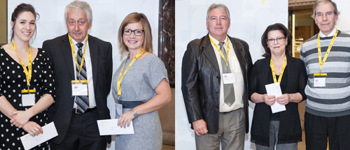 Les lauréats 2016 des prix Acfas Relève ou leurs représentants et parrains