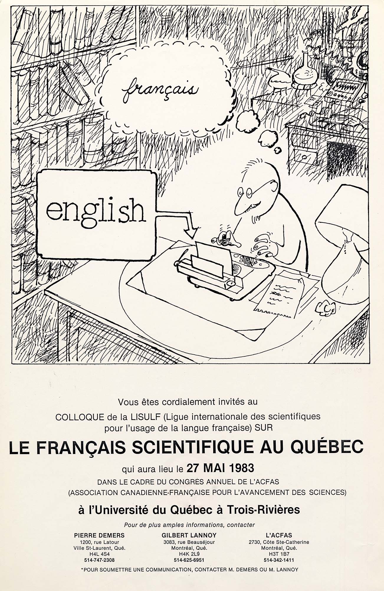 Affiche du congrès de l'Acfas de 1983