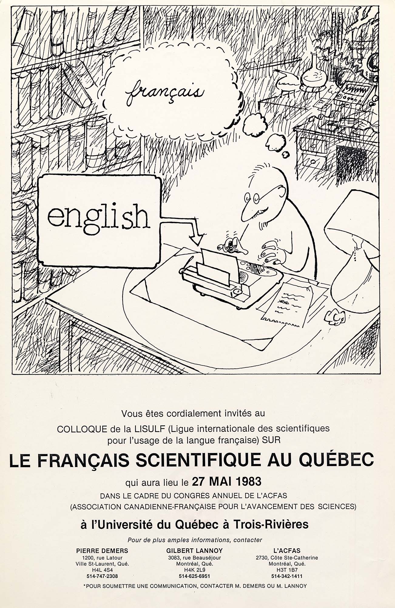 Affiche du congrÃ¨s de l'Acfas de 1983