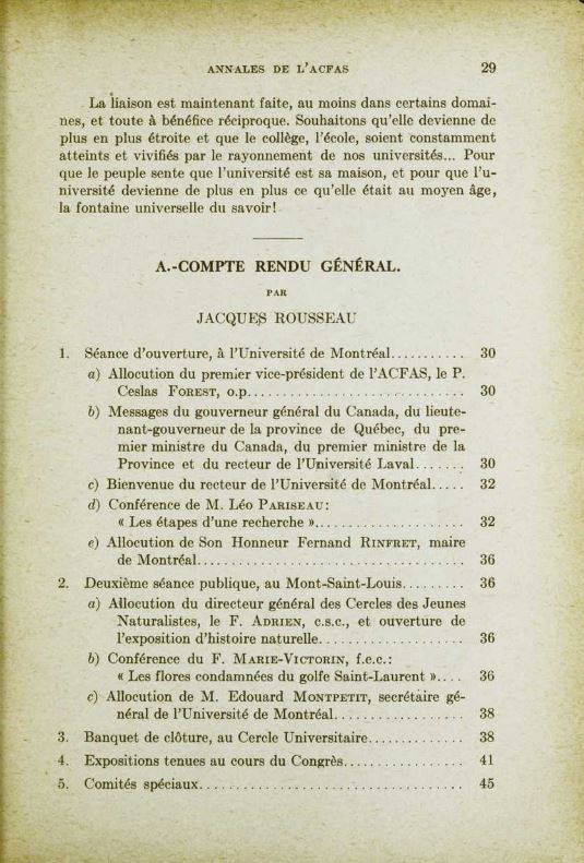 Extrait des Annales de l'Acfas