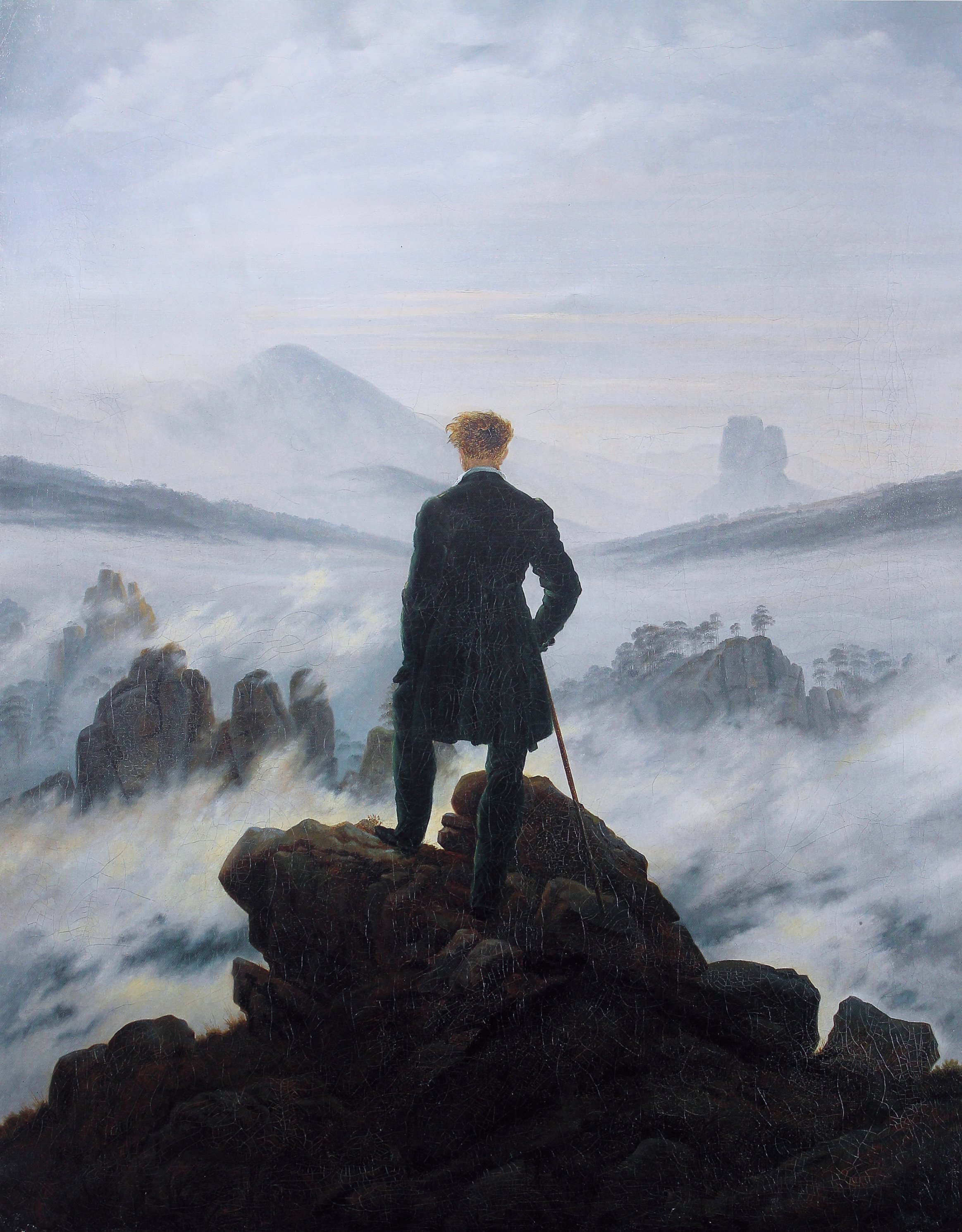 Figure 2. Voyageur contemplant une mer de nuages â Caspar David Friedrich
