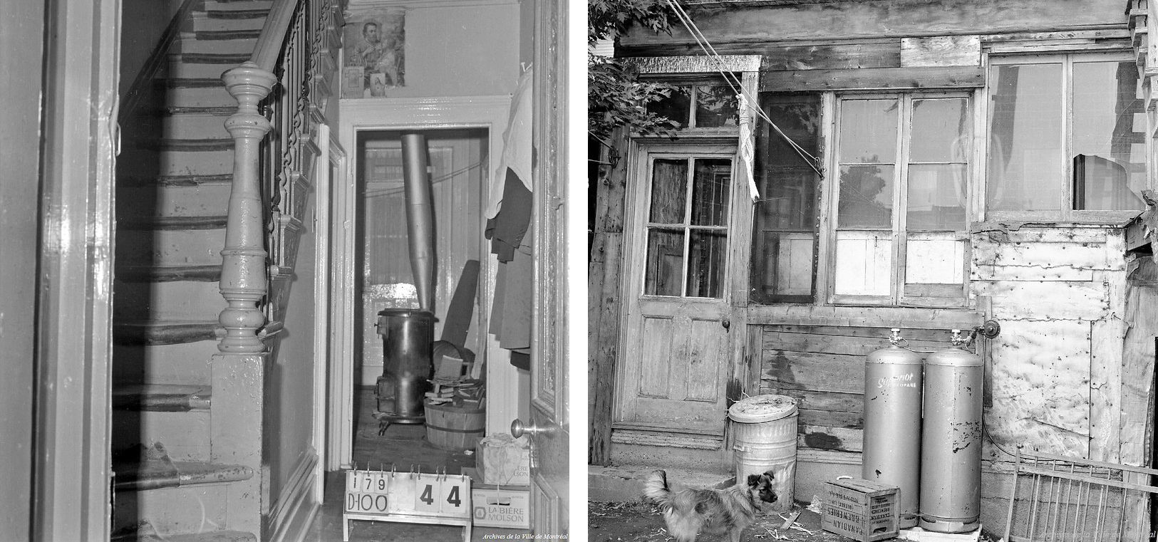 MontrÃ©al, intÃ©rieurs de maisons ouvriÃ¨res, 1963