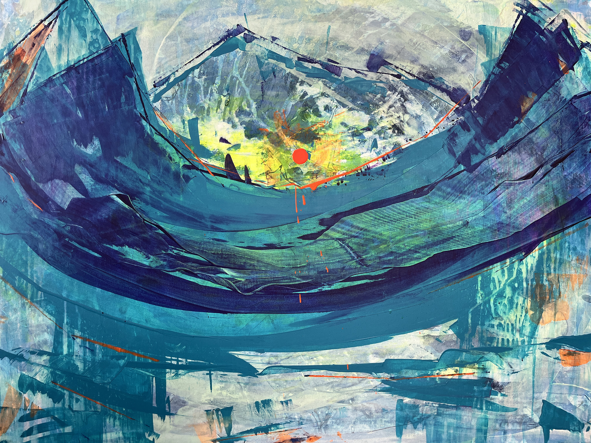 itre: Blue Dream Date : 2023 Technique : Peinture acrylique sur canevas, format galerie Description : Åuvre abstraite nÃ©e dâun processus dâitÃ©ration divergente et de soustraction de la matiÃ¨re. Sans intention de dÃ©part, je me laisse guider par les couleurs et les formes qui Ã©mergent, explorant la transformation et la disparition comme actes de crÃ©ation. Lâimage se rÃ©vÃ¨le progressivement au cours du processus, dans un dialogue intuitif entre contrÃ´le et abandon.