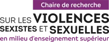 Chaire de recherche sur les violences sexistes et sexuelles en milieu d’enseignement supérieur