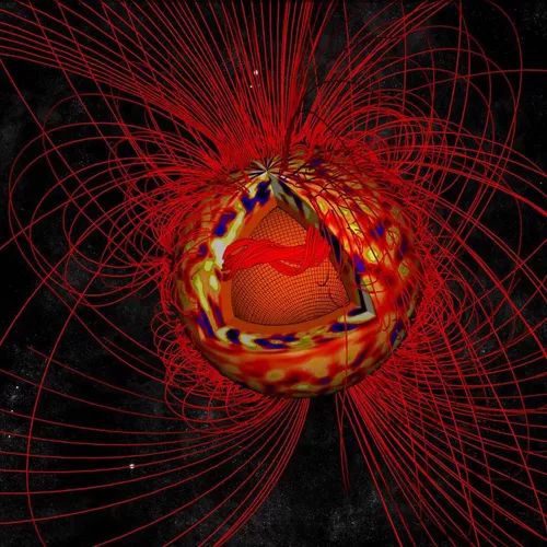« Le mystère du cycle solaire », de Nicolas Lawson, Université de Montréal. Source : Concours La preuve par l'image de l'Acfas 2014.