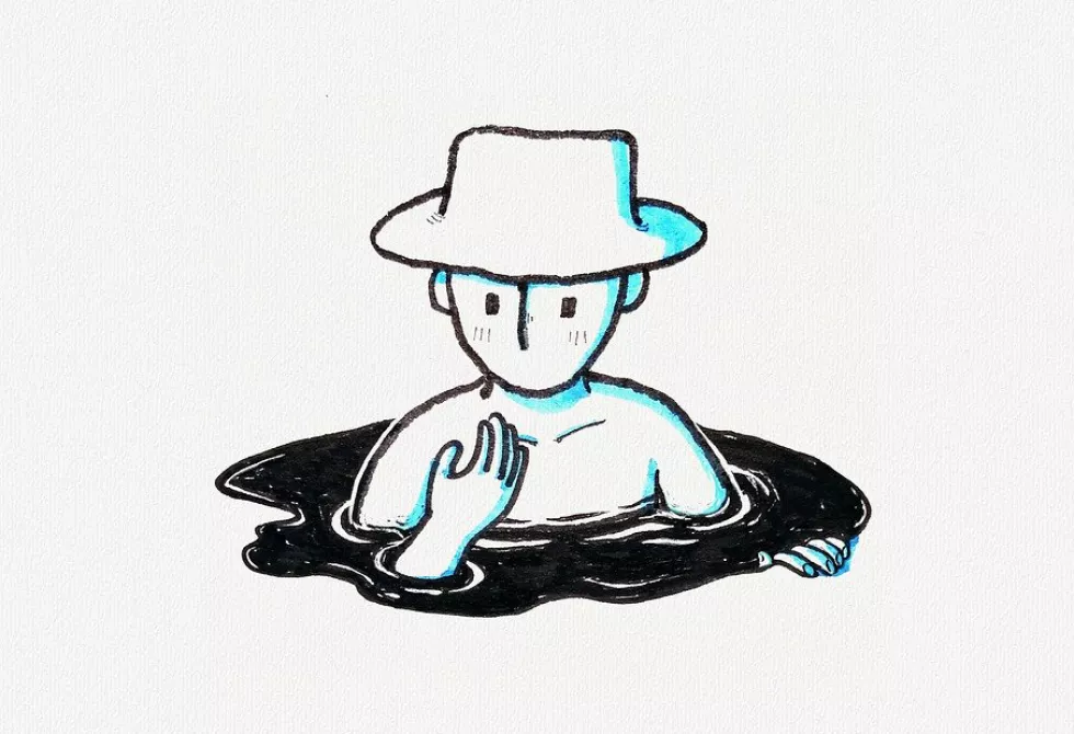 Dessin d&#039;un enfant seul
