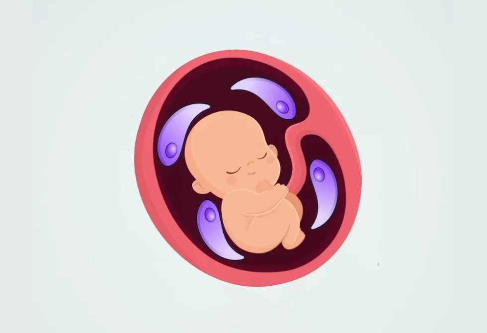 bébé avec parasite