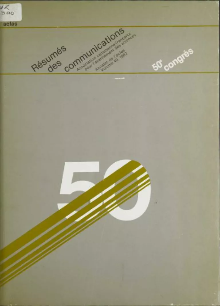 Programme du 50e congrès de l'Acfas